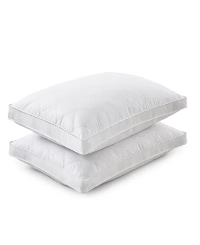Unikome Medium Firm Goose Feather Down 2-pack Pillows, King In White