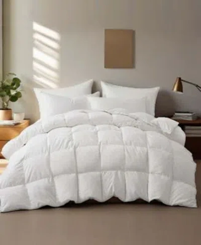 Unikome Medium Warmth Goose Feather Down Fiber Comforter In Gray