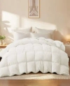 Unikome Medium Warmth Goose Feather Down Fiber Comforter In White