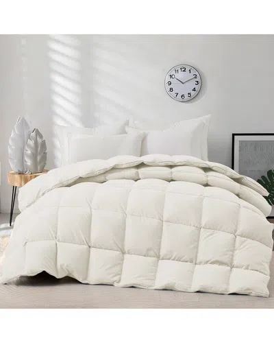 Unikome Medium Warmth White Goose Down & Feather Fiber Comforter For Better  Sleep In Neutral
