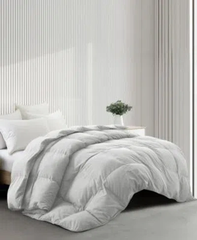 Unikome Medium Weight White Goose Down Feather Comforter In Gray