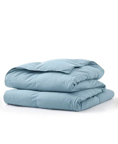 Unikome Noiseless Lightweight Goose Feather Down Comforter, Twin In Blue