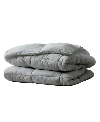 Unikome Noiseless Lightweight Goose Feather Down Comforter, Twin In Gray
