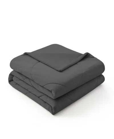 Unikome Oversize Reversible Ultra Soft Waffle Cooling Blanket, Twin In Gray