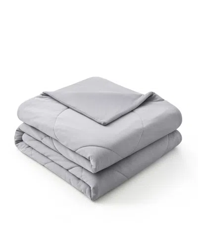 Unikome Oversize Reversible Ultra Soft Waffle Cooling Blanket, Twin In Gray