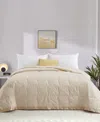 Unikome Oversized Lightweight Satin Trim Feather And Down Blanket, Full/queen In Ivory