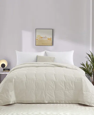 UNIKOME OVERSIZED LIGHTWEIGHT SATIN TRIM FEATHER AND DOWN BLANKET, KING