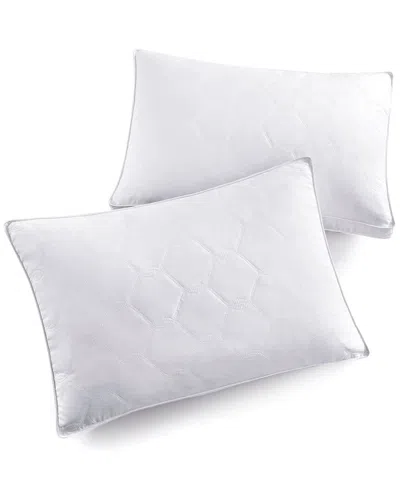 Unikome Pack Of 2 Gusseted Goose Feather Bed Pillows In Gray