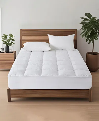 Unikome Phase Change Material Cooling Touch Mattress Pad Cover, Full In White