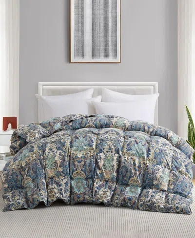 Unikome Printed All Season White Goose Feather Fiber Comforter, Full/queen In Multi