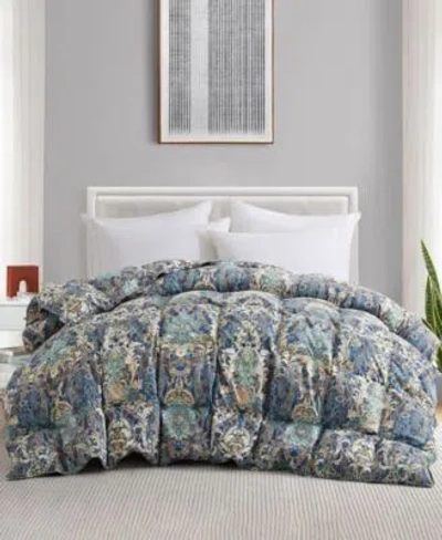 Unikome Printed All Season White Goose Feather Fiber Comforter In Multi