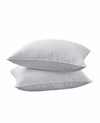 Unikome Quilted Goose Feather 2 Pack Pillows In White