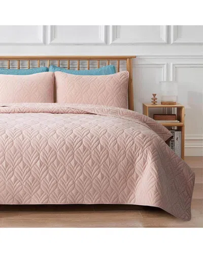 UNIKOME UNIKOME QUILTED REVERSIBLE COVERLET SET