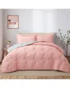 Unikome Reversible Lightweight Quilted Comforter Set In Gray