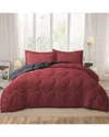 Unikome Reversible Lightweight Quilted Down Alternative Comforter Set