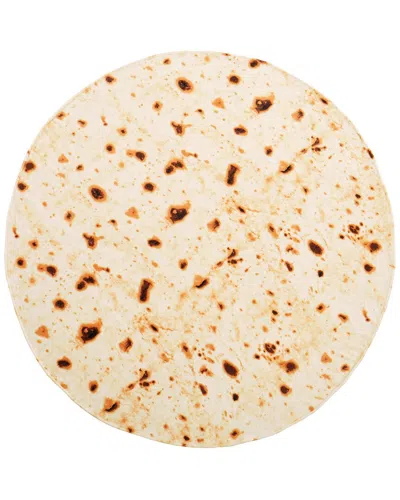 Unikome Reversible Microfiber Food Throw Blanket: Chapati In Neutral