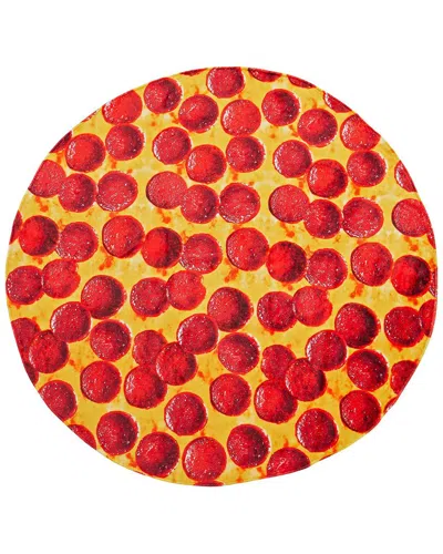 Unikome Reversible Microfiber Food Throw Blanket: Pizza In Red