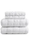 Unikome Ruched Comforter Set In White