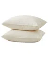 Unikome Set Of 2 Down Feather Pillow-in-a-pillow Bed Pillows In White