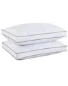 Unikome Set Of 2 Goose Down Feather Oval Gusseted Bed Pillows In White
