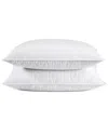 Unikome Set Of 2 Goose Down Feather Oval Gusseted Bed Pillows In White