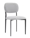 Unikome Set Of 2 Modern Teddy Velvet Upholstered Dining Chairs With Metal Legs