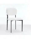 Unikome Set Of 2 Modern Teddy Velvet Upholstered Dining Chairs With Metal Legs