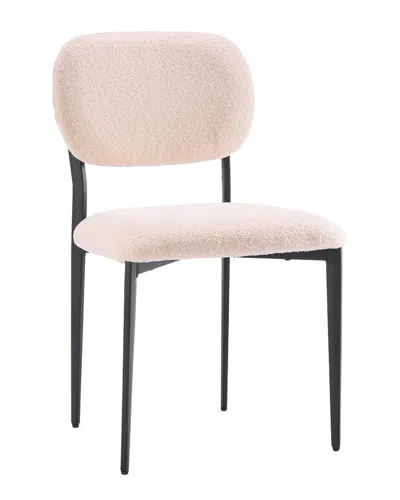 UNIKOME UNIKOME SET OF 2 MODERN TEDDY VELVET UPHOLSTERED DINING CHAIRS WITH METAL LEGS