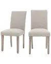 Unikome Set Of 2 Stylish Modern Upholstered Dining Chairs In Neutral