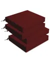 Unikome Set Of 4 Solid Water-resistant Outdoor Patio Seat Cushion In Wine