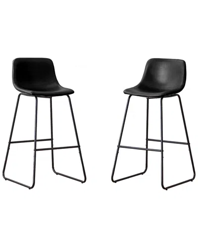 Unikome Set Of Two 24in Counter Bar Stools With Back