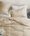 Unikome All Season Satin Silky Down Alternative Comforter Set Collection In Champagne