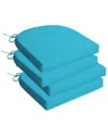 Unikome Solid Waterproof Outdoor Patio Seat Cushion In Blue
