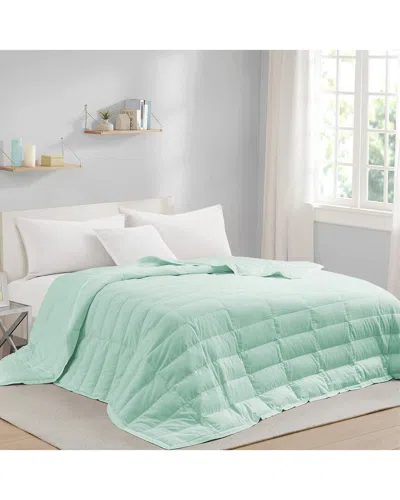 Unikome Tencelª Lyocell Luxury Quilted Lightweight 75% White Down Blanket In Blue