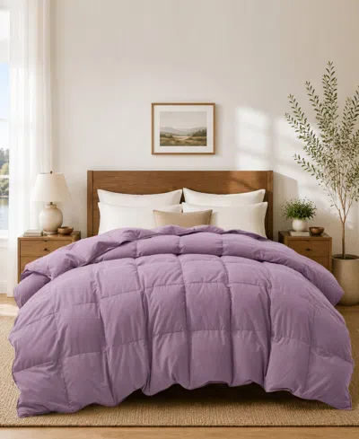 Unikome Ultra Soft Goose Down And Feather Fiber Comforter, California King In Purple