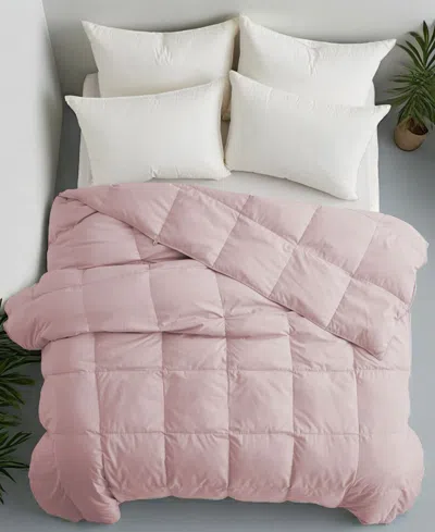 Unikome Ultra Soft Goose Down Fiber Comforter, California King In Pink