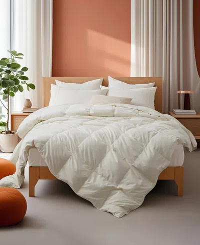 Unikome Ultra Soft Goose Down Fiber Comforter, Full/queen In Neutral
