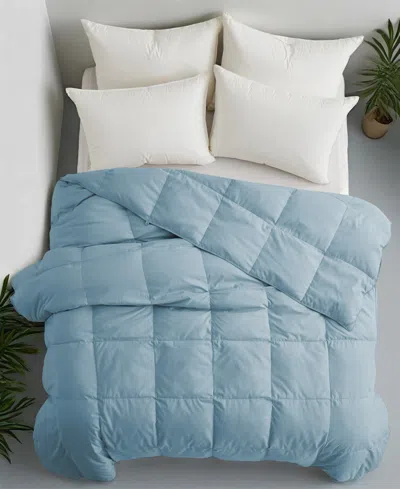 Unikome Ultra Soft Goose Down Fiber Comforter, King In Blue