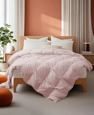 Unikome Ultra Soft Goose Down Fiber Comforter, King In Pink