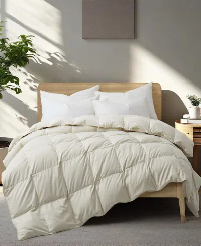 Unikome Ultra Soft Goose Feather Down Fiber Comforter, King In Neutral