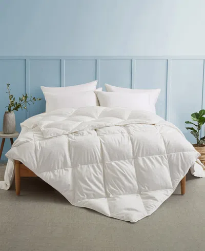 Unikome Ultra Soft Lightweight Goose Down Feather Fiber Comforter, Twin In White