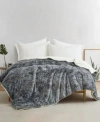 Unikome Velvet Sherpa Reversible Comforters In Blue