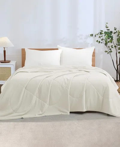 Unikome Waffle Reversible Cooling Blanket, Full/queen In White