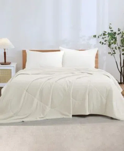 Unikome Waffle Reversible Cooling Blanket In White