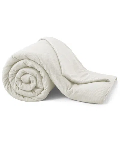 Unikome Year Ultra Soft Round Reversible Cooling Blanket With Waffle Design, Full/queen In Cream