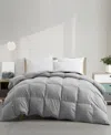 Unikome Warm Cozy 360 Thread Count All Season Down Feather Fiber Comforter Collection In Dark Gray