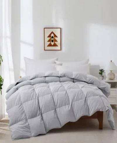 Unikome Warm Cozy 360 Thread Count All Season Down Feather Fiber Comforter Collection In Dark Gray