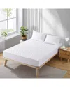 Unikome Waterproof Four Leaf Quilted Mattress Protector In White