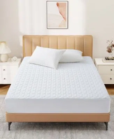 Unikome Waterproof Quilted Mattress Protector With Deep Pocket In White