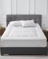 Unikome Wave Quilted Mattress Topper, King In White